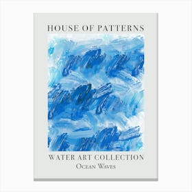 House Of Patterns Ocean Waves Water 9 Canvas Print