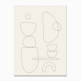 Minimal Abstract Shapes 01 Canvas Print