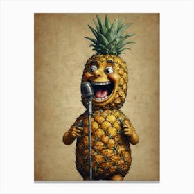 Pineapple Karaoke 1 Canvas Print