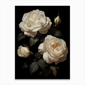 Three White Roses Canvas Print