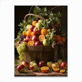 Basket Of Fruit 1 Canvas Print