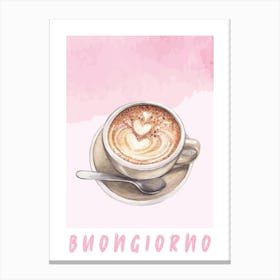 Buongiorno Coffee Print 2 Canvas Print