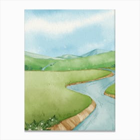 River In The Countryside oil painting Canvas Print