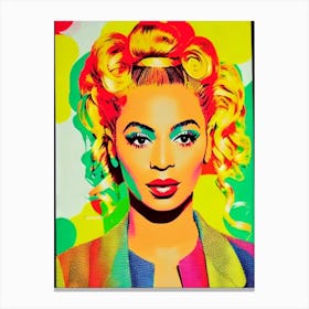 Beyoncé 2 Colourful Pop Art Canvas Print