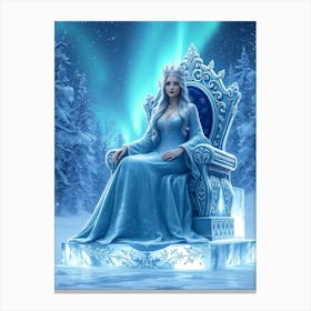 Ice Queen on Throne Stampe su tela