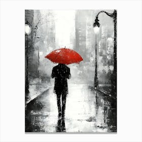 Man In The Rain 3 Canvas Print