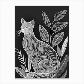 Bombay Cat Minimalist Illustration 3 Canvas Print