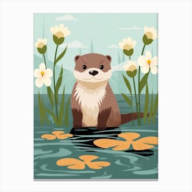 Baby Animal Illustration  Otter 2 Canvas Print