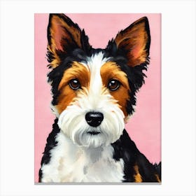 Wire Fox Terrier 2 Watercolour dog Canvas Print