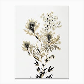 Joshua Tree Pattern Gold And Black (2) Canvas Print