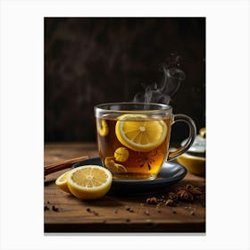 Tea With Lemon Slices Canvas Print