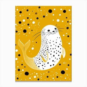 Yellow Harp Seal 1 Canvas Print