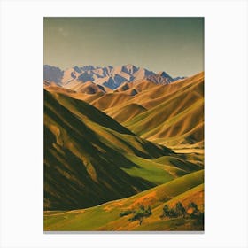 Gobi Gurvansaikhan National Park 2 Mongolia Vintage Poster Canvas Print