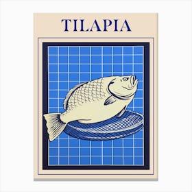 Tilapia 2 Seafood Poster Canvas Print