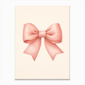 Pink Bow 5 Canvas Print