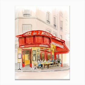 Cafe Deux Moulins Canvas Print