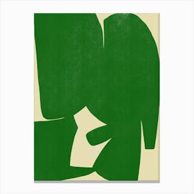 Large Abstract Cut Out In Green Canvas Print