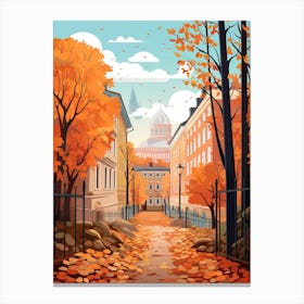 Helsinki In Autumn Fall Travel Art 1 Canvas Print