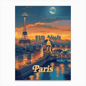 Paris At Night Canvas Print