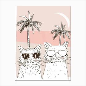 Cat In Sunglasses 18 Canvas Print