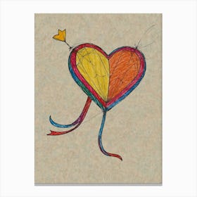 Heart Kite 4 Canvas Print