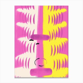 Yellow And Pink Abstract 3 Canvas Print