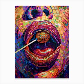 Woman'S Mouth Canvas Print