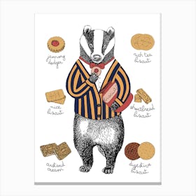 Badger Biscuits Canvas Print