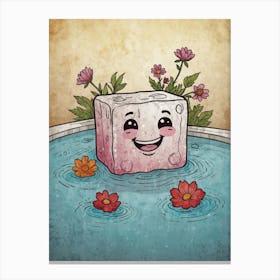 Happy Face In The Water Canvas Print