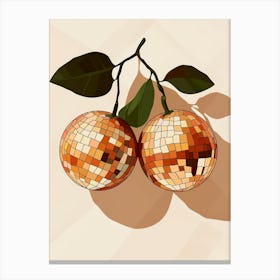 Two Oranges Disco Ball 1 Lienzo