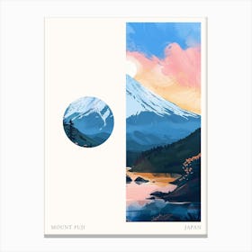 Mount Fuji Japan 5 Cut Out Travel Poster Canvas Print