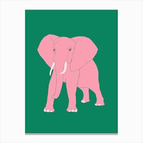 Pink Elephant Canvas Print