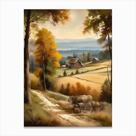 Country Landscape Painting 1 Canvas Print