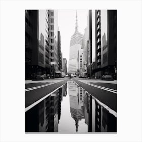 Tokyo, Japan, Black And White Old Photo 3 Canvas Print