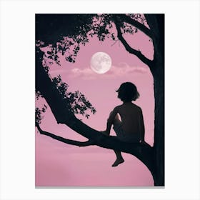 Child In A Tree Canvas Print