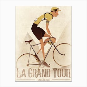 Vintage Style Tour De France Canvas Print