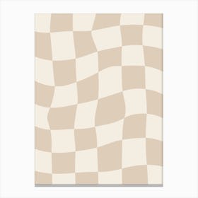 Checkerboard - Beige Canvas Print