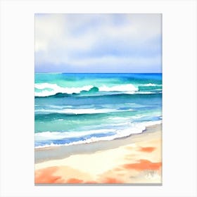 Narrabeen Beach 2, Australia Watercolour Canvas Print