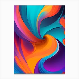Abstract Colorful Waves Vertical Composition 85 Canvas Print