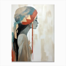 'Indian Woman', Boho Art Style Canvas Print