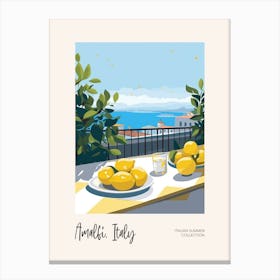 Amalfi, Italy Lemons 9 Italian Summer Collection Canvas Print