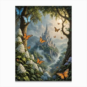 Butterflies Of The Fairytale Forest Canvas Print