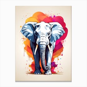 Elephant Vector Illustration Canvas Print