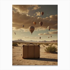 Hot Air Balloons In The Desert Canvas Print