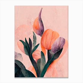 Tangelo Tulips No 2 Canvas Print