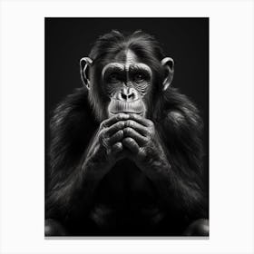 Photorealistic Thinker Monkey 5 Canvas Print