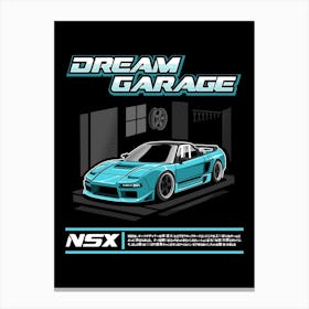 Honda NSX Cyan Canvas Print