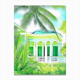 Key West Florida Soft Colours Tropical Destination Canvas Print