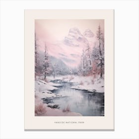 Dreamy Winter National Park Poster  Vanoise National Park France 3 Canvas Print