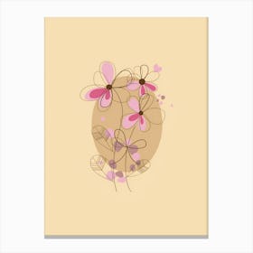 Pink Flowers 5 Canvas Print